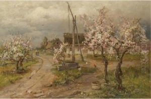 Landscape With Trees In Blossom
