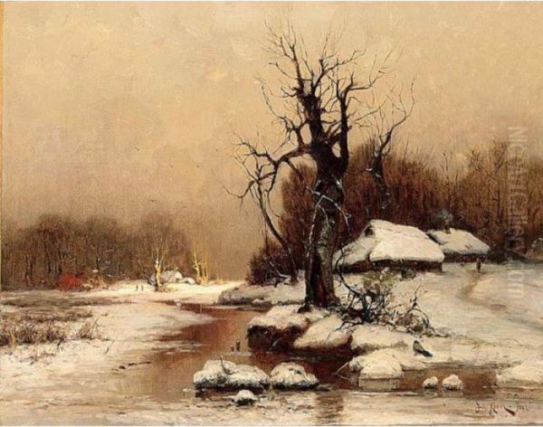 Houses In A Winterlandscape - view 1