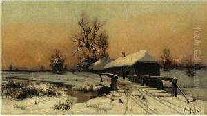 House In Winter by Iulii Iul'evich (Julius) Klever