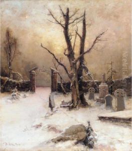 Graveyard In Winter by Iulii Iul'evich (Julius) Klever
