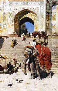 Royal Elephant At The Gateway To The Jami Masjid Mathura