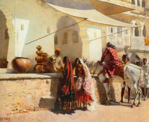 A Street Market Scene, India