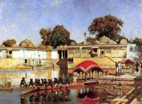 Palace and Lake at Sarket-Ahmedabad, India - view 1