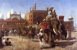 The Return Of The Imperial Court From The Great Nosque At Delhi In The Reign Of Shah Jehan