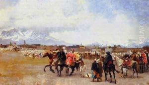 Powder Play City Of Morocco Outside The Walls by Edwin Lord Weeks