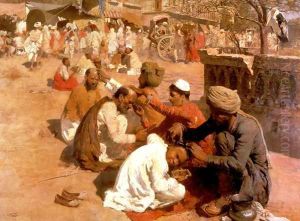 Indian Barbers Saharanpore by Edwin Lord Weeks