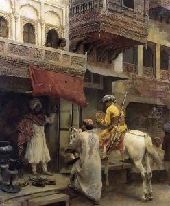 Street Scene in India I by Edwin Lord Weeks