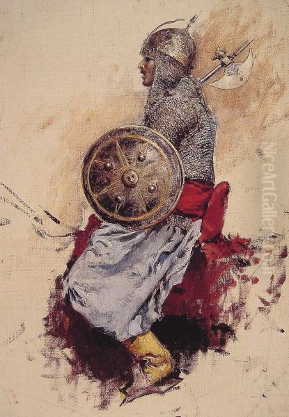 Man in Armor (preparatory sketch for Entering the Mosque) - view 1