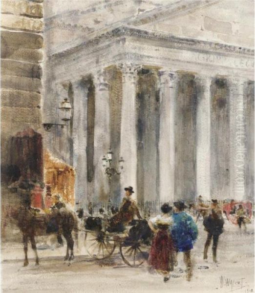 Horse And Carriage At The Royal Exchange - view 1