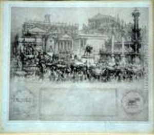 Roman Vista Signed In Pencil 5 X 6in