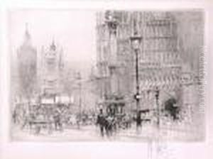 Westminster Abbey And Houses Of Parliament by William Walcot