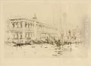 'the Library Ofst Marks', Venice by William Walcot