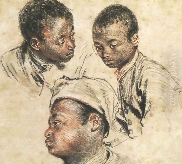 Three Studies of the Head of a Young Negro - view 1