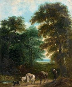 A Traveller On A Wooded Path by Richard Westall