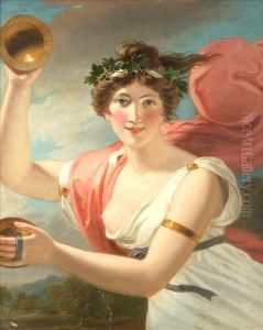 Portait Of A Bacchante, Possibly Lady Hamilton