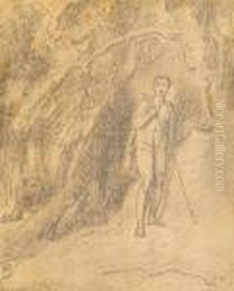 Original Drawing For Goldsmith""s The Traveller - view 1