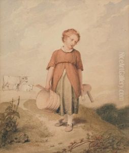 A Milkmaid. by Richard Westall