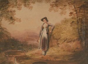 A Young Woman By A Well by Richard Westall