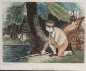 A Boy Angling by Richard Westall
