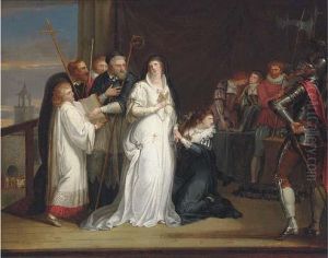 Mary, Queen Of Scots, Taking Her Leave Of Sir Arthur Melville, Onher Way To Execution