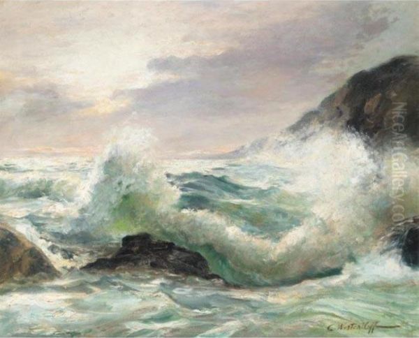 Waves Breaking On The Rocks - view 1