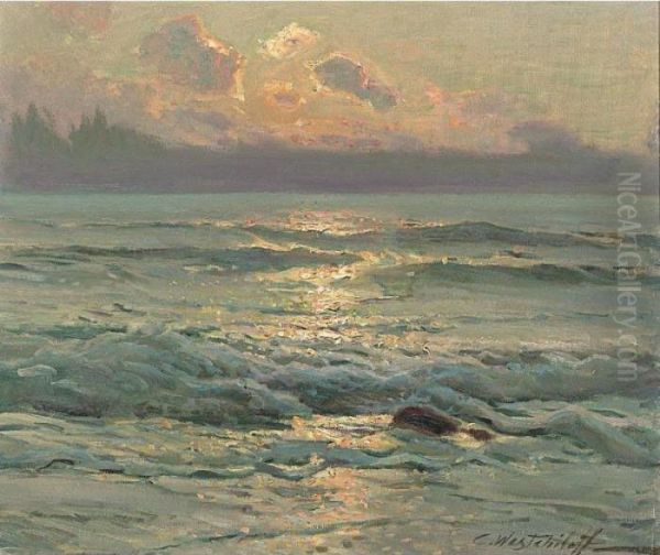 Sunlight Breaking The Waves - view 1