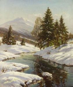 Constantin Westchiloff . Winter In Chamonix by Constantin Alexandr. Westchiloff