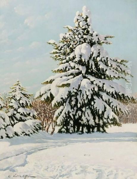 Constantine Westchiloff . Winter Landscape - view 1