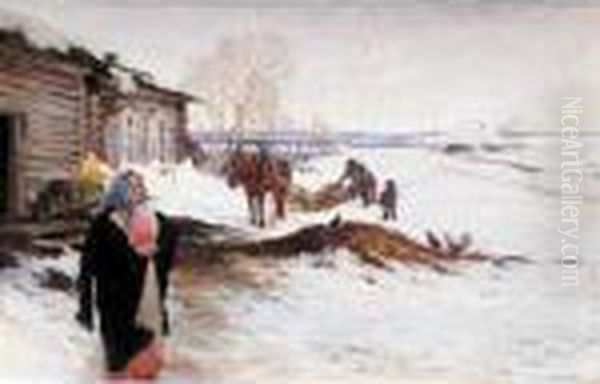 Provincial Russian Village Scene - view 1