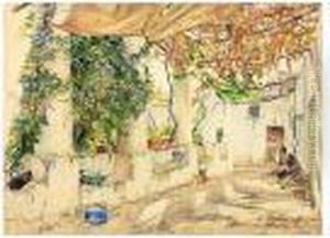 Working Under The Vines, Capri by Constantin Alexandr. Westchiloff