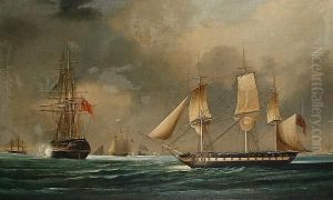 Frigates by Thomas Whitcombe