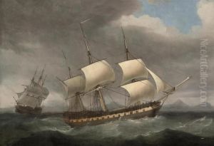 The Honourable [east India] Company's Ship 
Alnwick Castle by Thomas Whitcombe