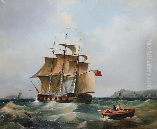 A Frigate At Sea - view 1