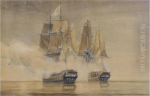 Action Between H.m.s. Amethyst And The French Frigate Thetis by Thomas Whitcombe