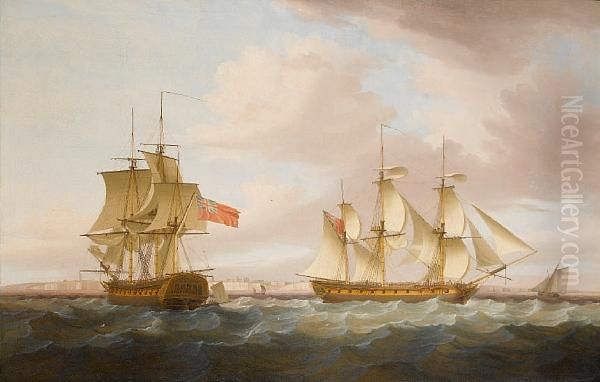 The Calcutta-trade Merchantman 'nonsuch' Intwo Positions Off The Kingsgate Gap - view 1