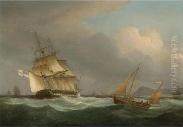 A Frigate Off The Devon Coast - view 1
