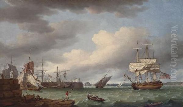 A View Of St. Helier, Jersey, With Elizabeth Castle Beyond - view 1