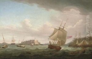 A Merchantman And Other Vessels Off Castle Cornet, Guernsey A Merchantman And Other Vessels Off Castle Cornet, Guernsey