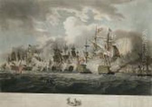 Representation Of The Memorable Battle Of Trafalgar by Thomas Whitcombe