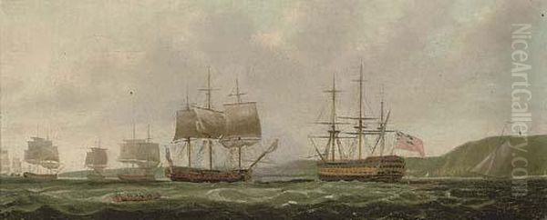 The British Fleet Anchored Off St. Helena - view 1