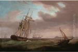 A Man-of-war And Other Shipping Off The Coast A Man-of-war And Other Shipping Off The Coast