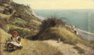 Blackberry Picking, Branscombe, Devon by John White
