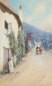 Street Scene In North Devon, Thought To Be Lynton