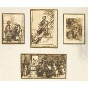 A Set Of Four Figure Studies by Sir David Wilkie