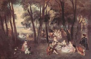 Amusements champêtres by Jean-Antoine Watteau