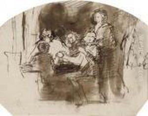 Study For 'guess My Name' by Sir David Wilkie