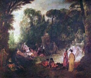 Fest im Park by Jean-Antoine Watteau