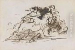 Warriors In Combat by Sir David Wilkie