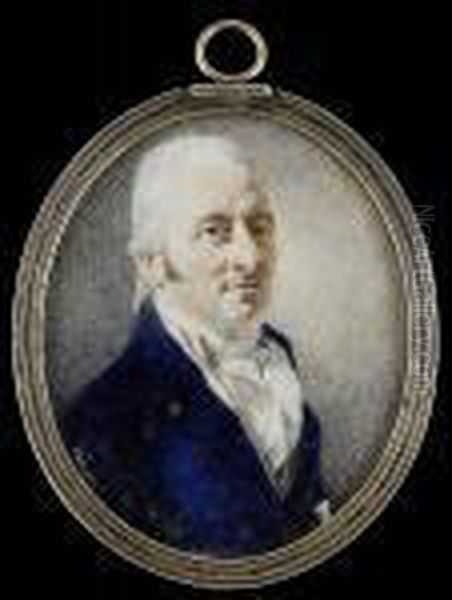 A Gentleman, Possibly Th
Artist's Brother, Wearing Blue Coat, Red And White Waistcoat And White
Frilled Shirt - view 1