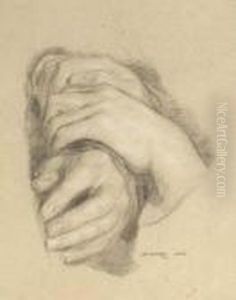 Study Of Hands For 'spanish Monks'